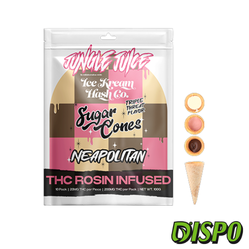Photograph of product: Jungle Juice - Neapolitan Live Rosin 200mg Sugar Cones