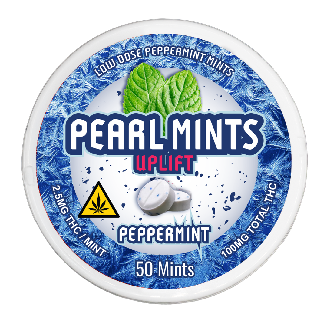 Photograph of product: LUV Edible Uplift Pearl Mints Peppermint