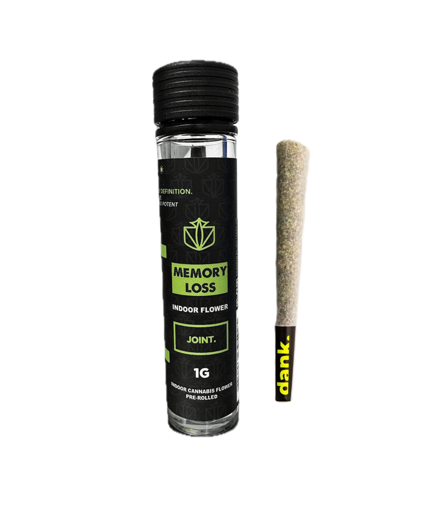 Photograph of product: Dank | Memory Loss | Indoor Flower Pre Roll 1g