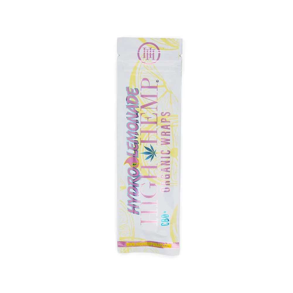Photograph of product: High Hemp Hydro Lemonade CBD+ Wraps Single 2pk