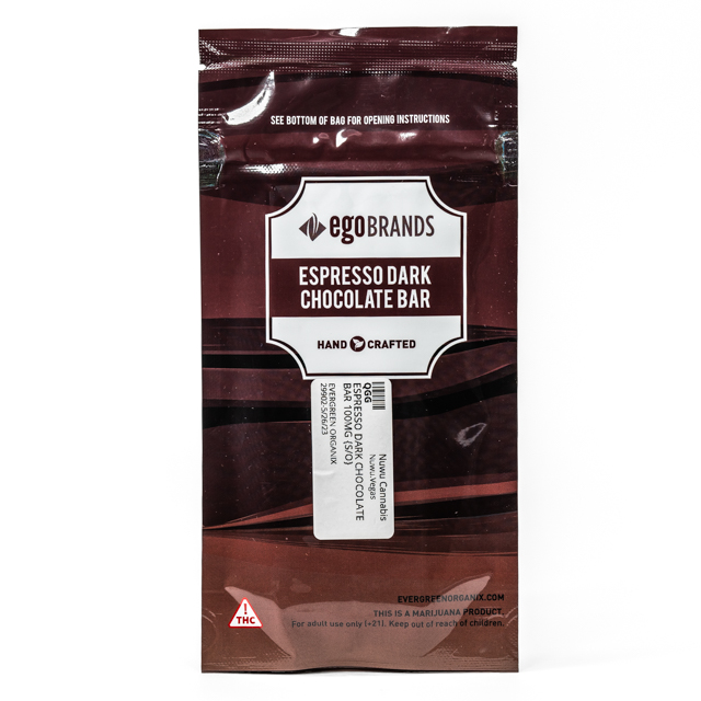 Photograph of product: Espresso Dark Chocolate Bar 100mg {R1 22}