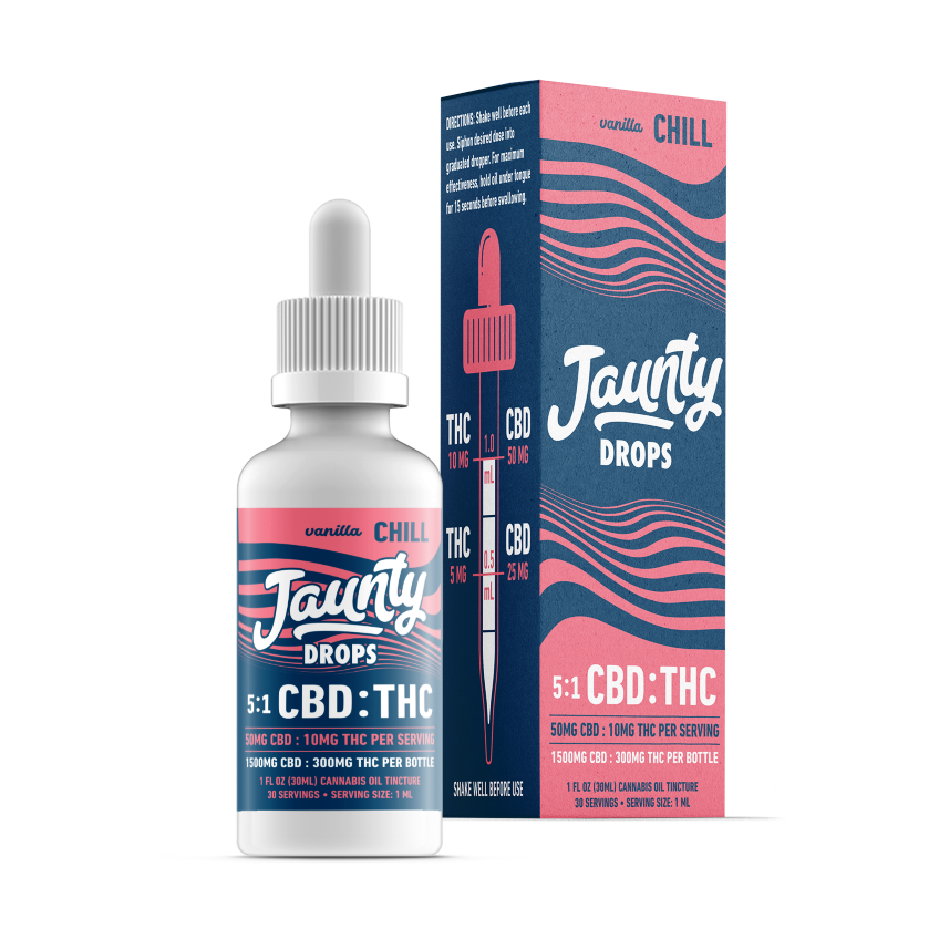 Photograph of product: Jaunty | Chill Tincture | 5:1 CBD TH-oui | 300MG