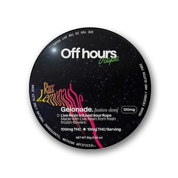 Photograph of product: Gelonade | Razz Lemonade | Live Resin Rope 100mg
