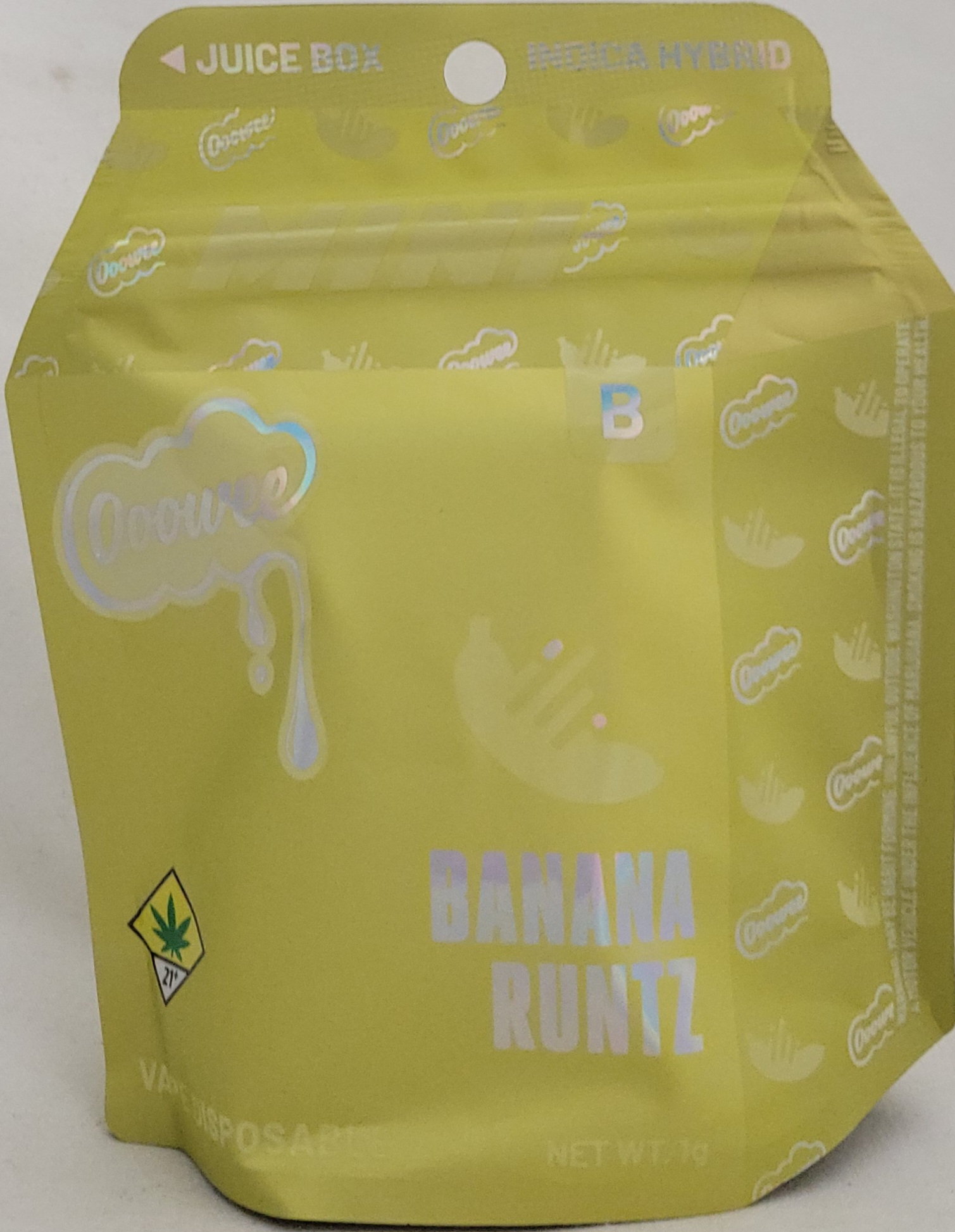 Photograph of product: Banana Runtz *Side B* | 1g  *General Use Compliant*