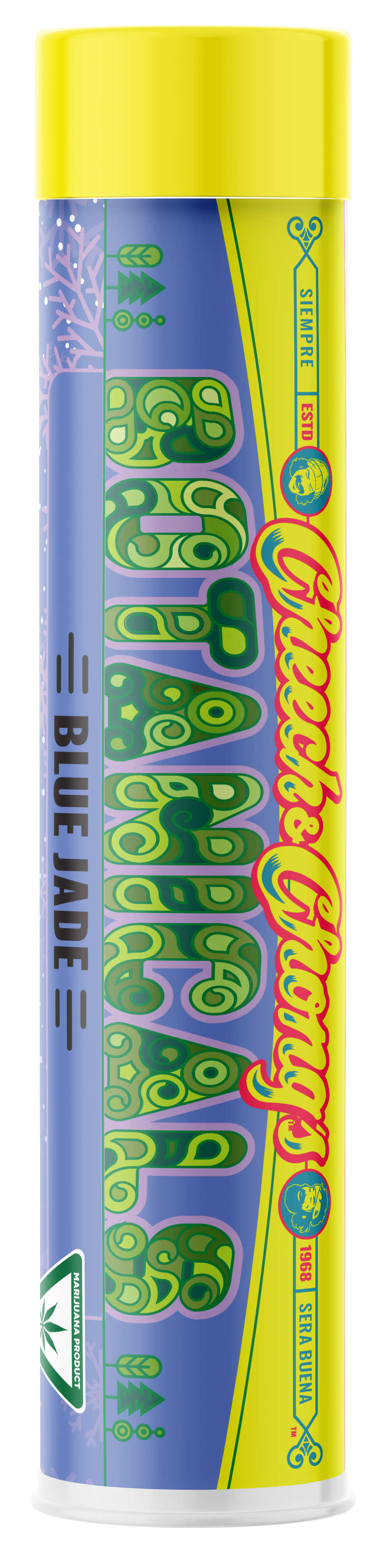 Photograph of product: Cheech & Chong - Infused Preroll - Blue Jade