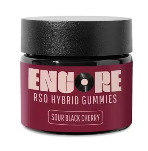 Photograph of product: Sour Black Cherry | RSO Gummies | 10 x 11mg