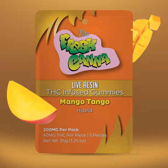 Photograph of product: Fresh Canna Live Resin 200MG Gummies Mango
