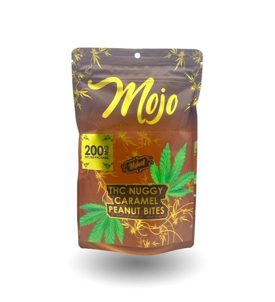 Photograph of product: Mojo Nuggy Caramel Peanut Bites Edible 200mg