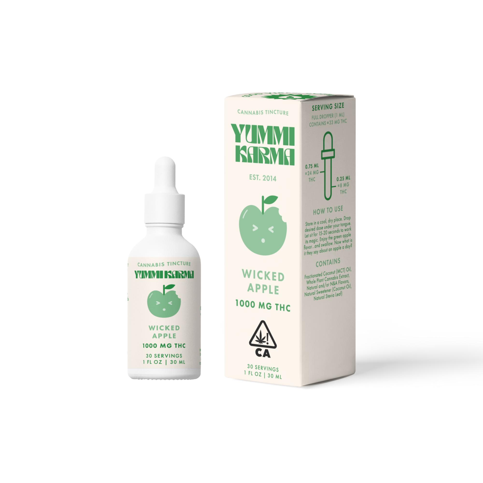 Photograph of product: Yummi Karma - Wicked Apple - Tincture - 1000mg TH-oui - 30ml