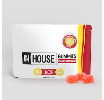 Photograph of product: Strawberry 100mg Gummies InHouse
