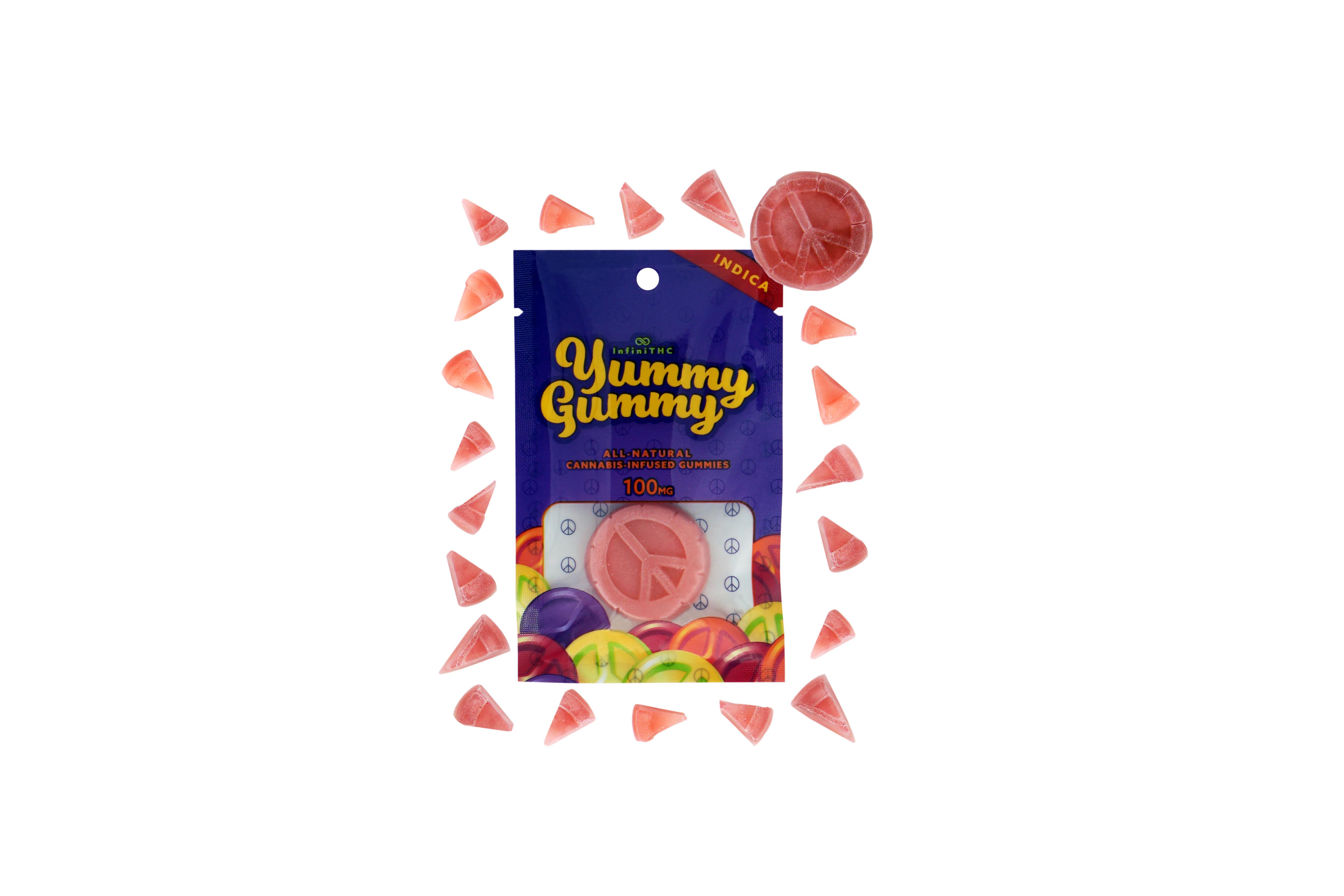 Photograph of product: YUMMY GUMMY - GUMMIES - 100MG - 1PK - GRAPE ESCAPE - Oui'd