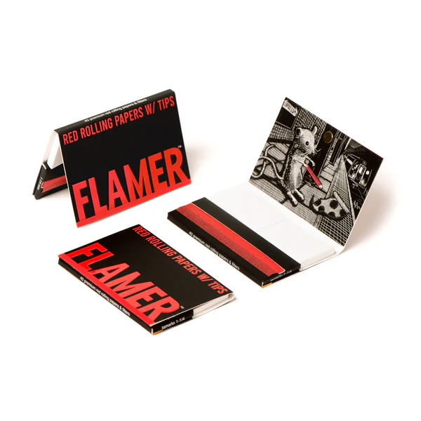 Photograph of product: Flamer - Red Rolling Papers w/ Tips