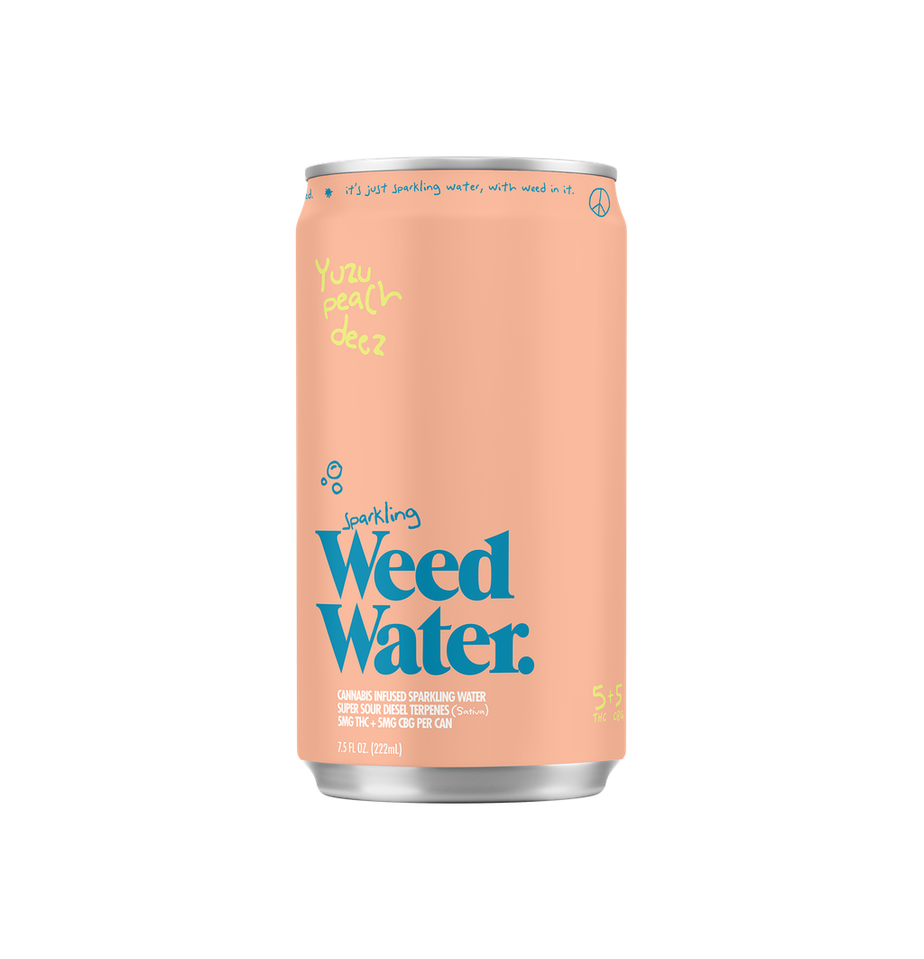 Photograph of Product: Weed Water Yuzu Peach Deez 7.5 FL OZ