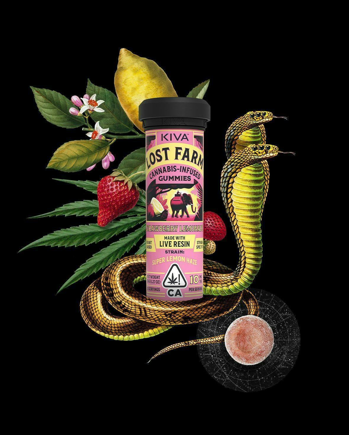 Photograph of product: Lost Farm - Super Lemon Haze | Strawberry Lemonade - 10pk