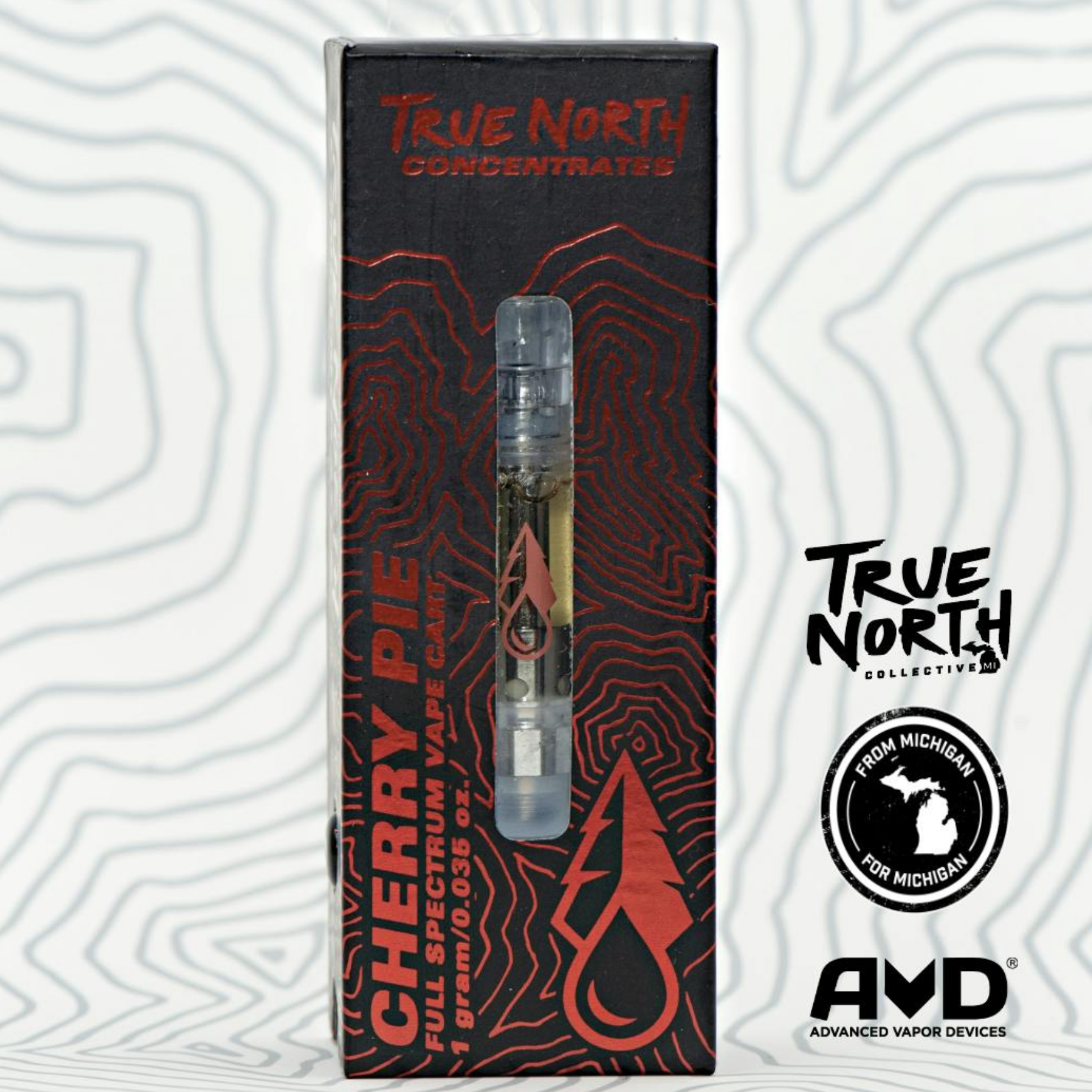 Photograph of product: True North - Cherry Pie Full Spectrum Cartridge 1g | 5/$50