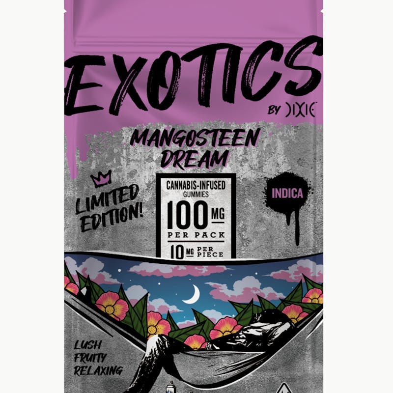 Photograph of product: Dixie | Exotic Gummy 100mg | Mangosteen Dream