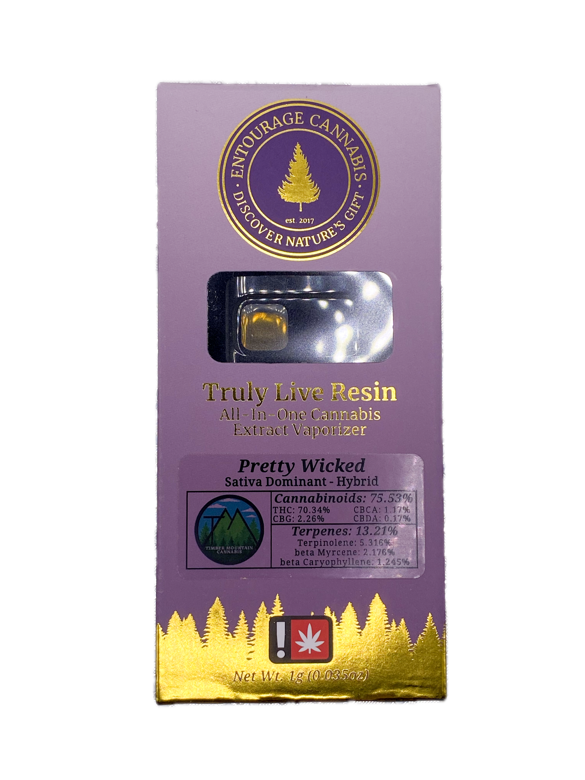 Photograph of product: CBDISCOVERY - DISPOSABLE - LIVE RESIN - 1G - Oui'd - PRETTY WICKED