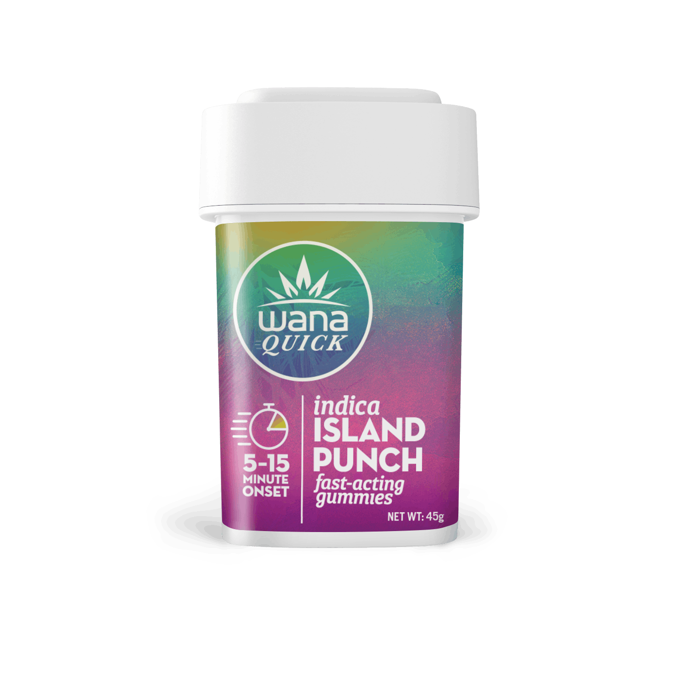 Photograph of product: Wana Quick Island Punch 100mg 20ct (I) - 00177