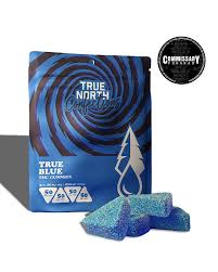 Photograph of product: True North - True Blue - Vegan - 4x50mg Gummies - 200mg