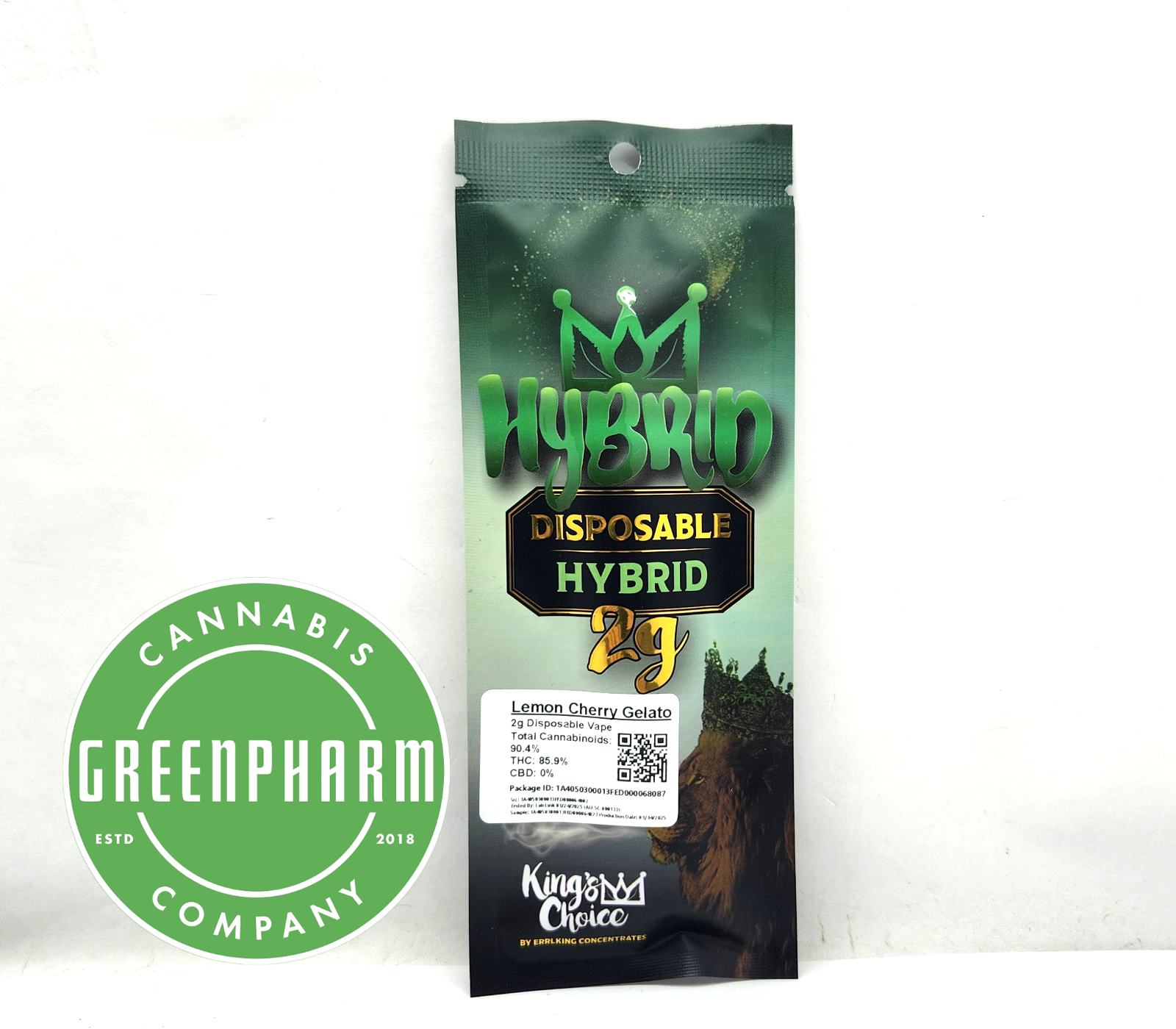 Photograph of Product: Disposable Vape | Kings Choice | Lemon Cherry Gelato
