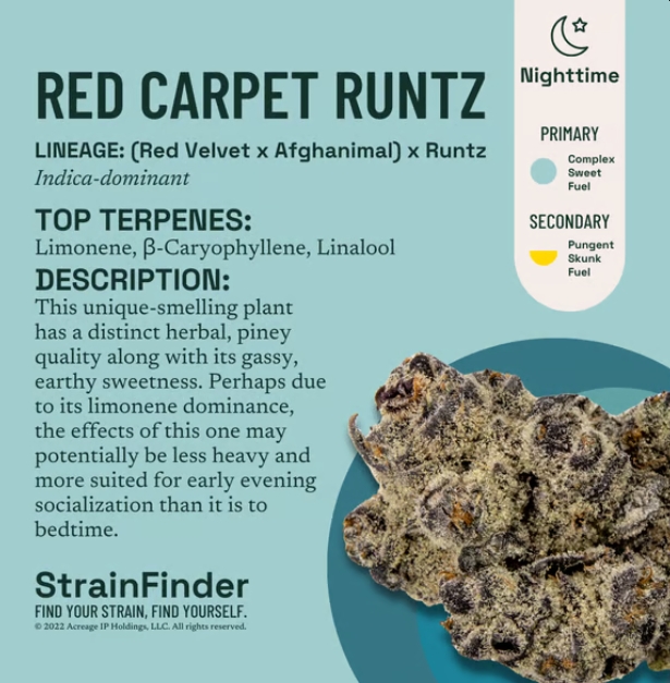 Photograph of product: The Botanist | Flower | Red Carpet Runtz - 14g