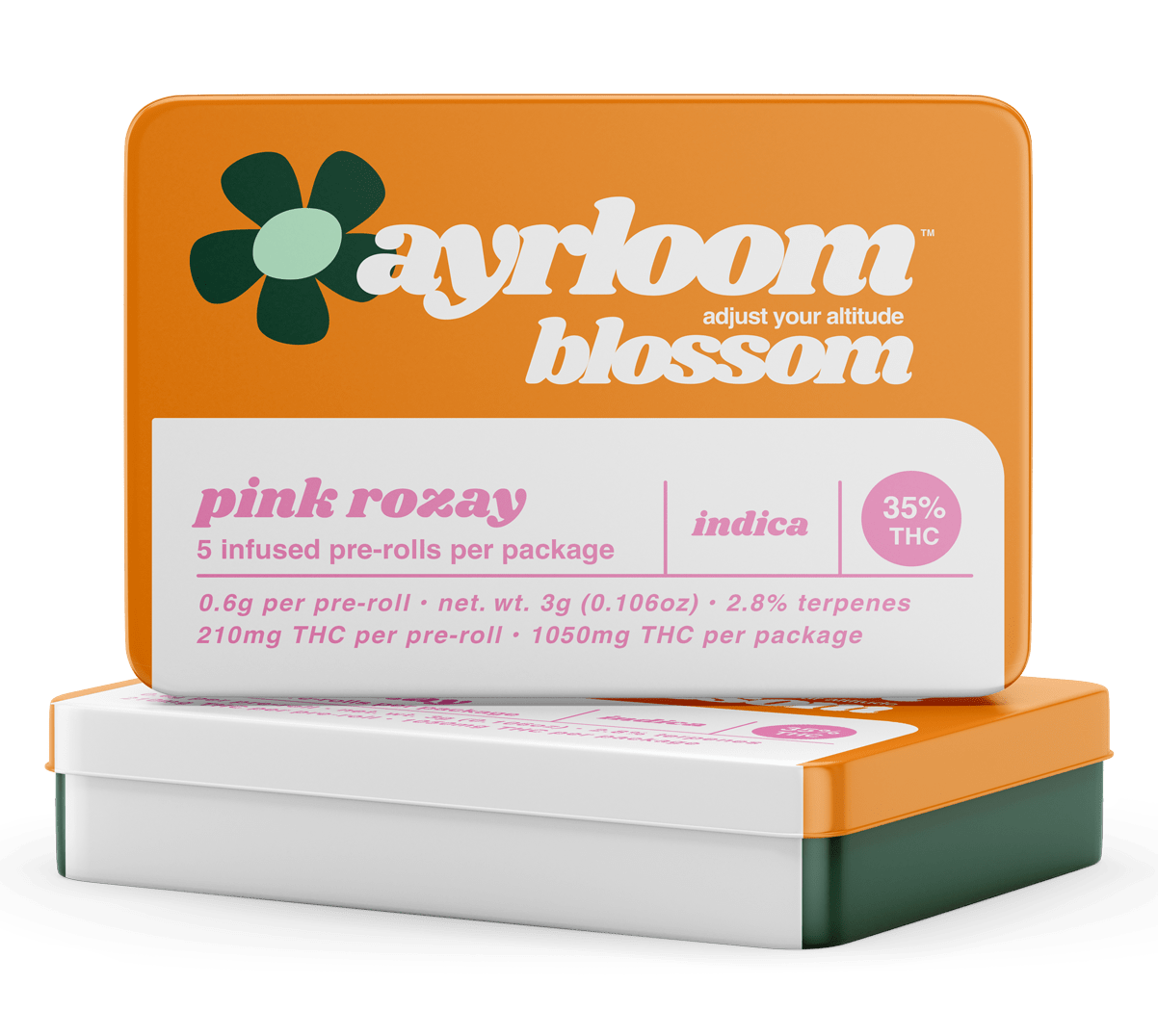 Photograph of product: 5-Pack Infused Pre-Rolls - Pink Rozay