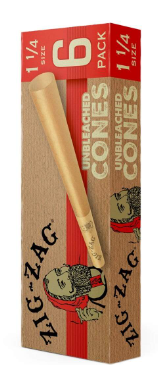 Photograph of product: Zig Zag: Unbleached Cones 6-Pack 1 1/4