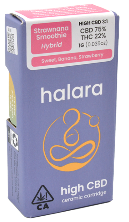 Photograph of product: Strawnana Smoothie High CBD 3:1 | 1G Cartridge