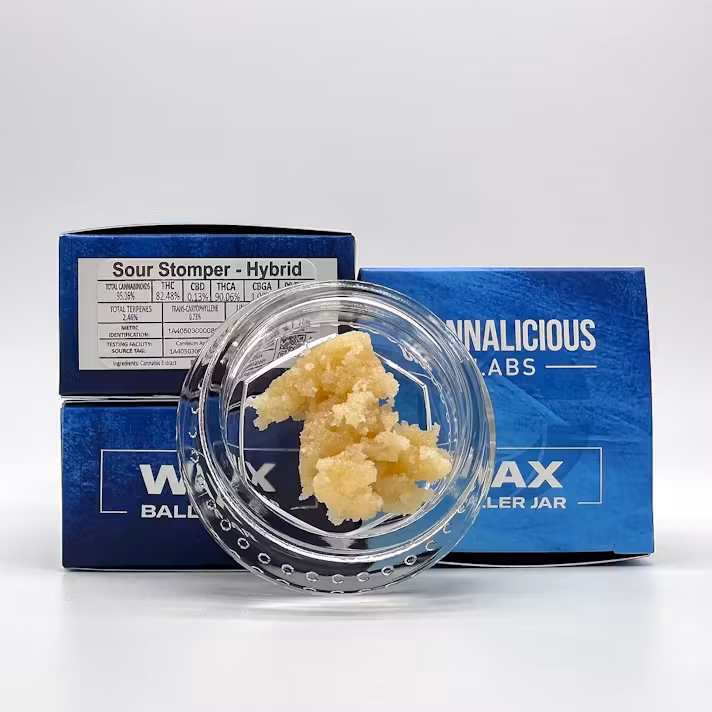 Photograph of product: Cannalicious Labs - 7G Live Resin Baller Jar - White Widow
