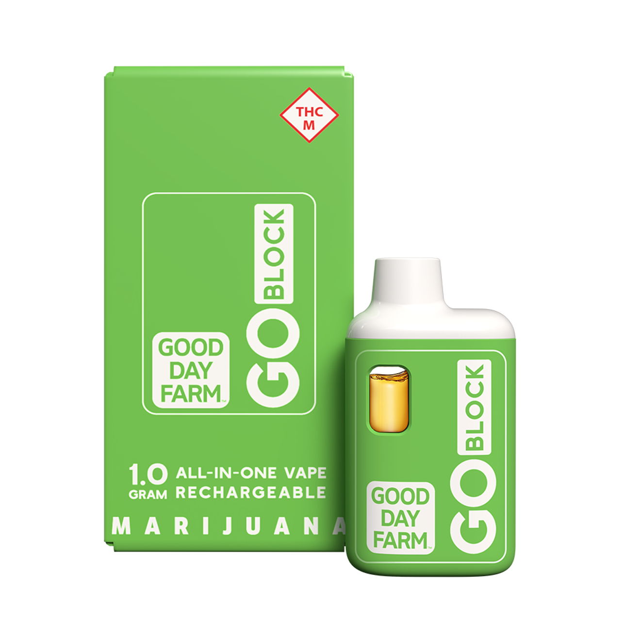 Photograph of product: GOOD DAY FARM - GO BLOCK WILD WATERMELON 1G DISPOSABLE HYBRID