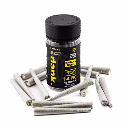 Photograph of product: Dank Banana Diesel Preroll 14pk