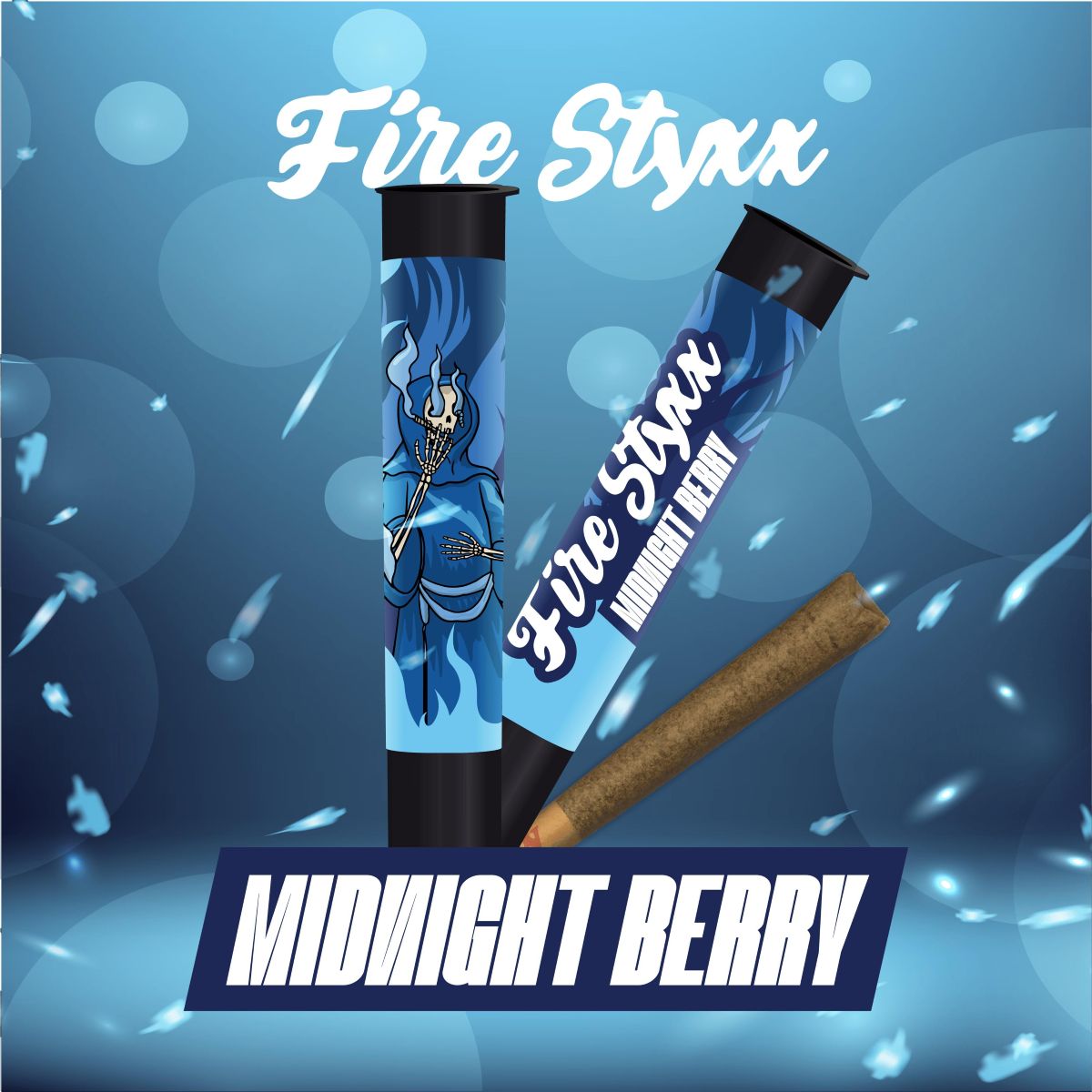 Photograph of product: GLORIOUS OUID! - MIDNIGHT BERRY - FIRE STYXX - INFUSED PREROLL