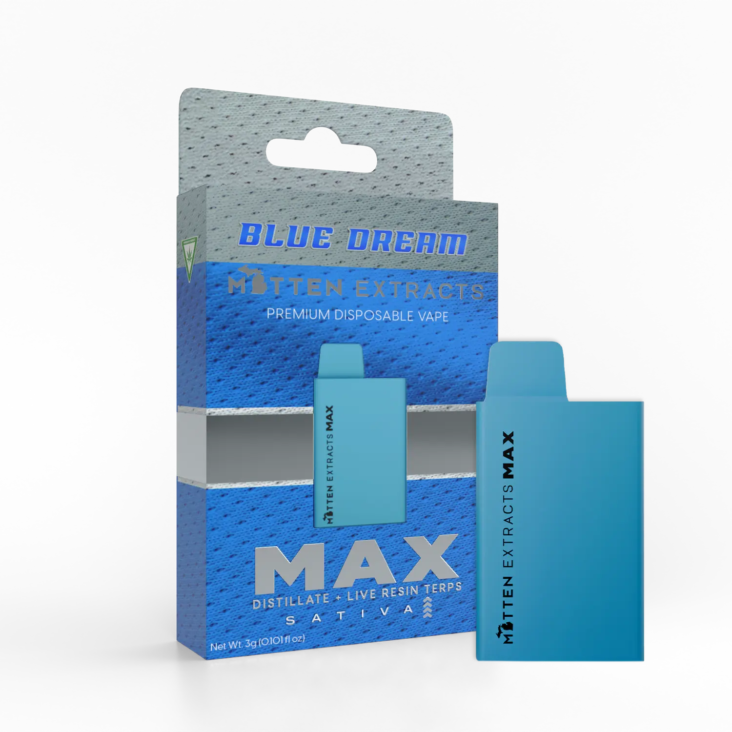 Photograph of product: Mitten Extracts - MAX Disposable - Blue Dream
