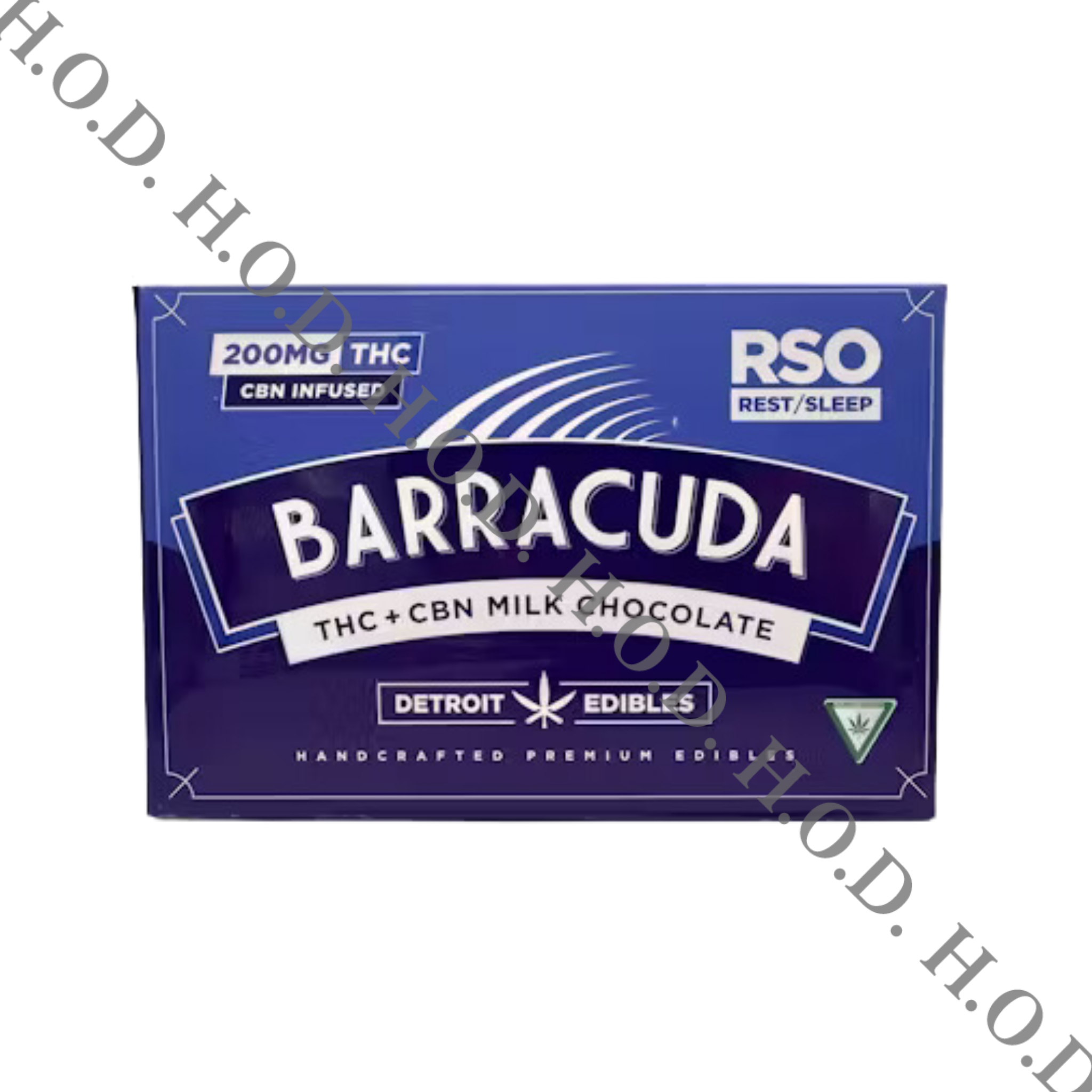 Photograph of product: Detroit Edibles Barracuda Milk Chocolate RSO Bar TH-oui/CBN 200mg/50mg