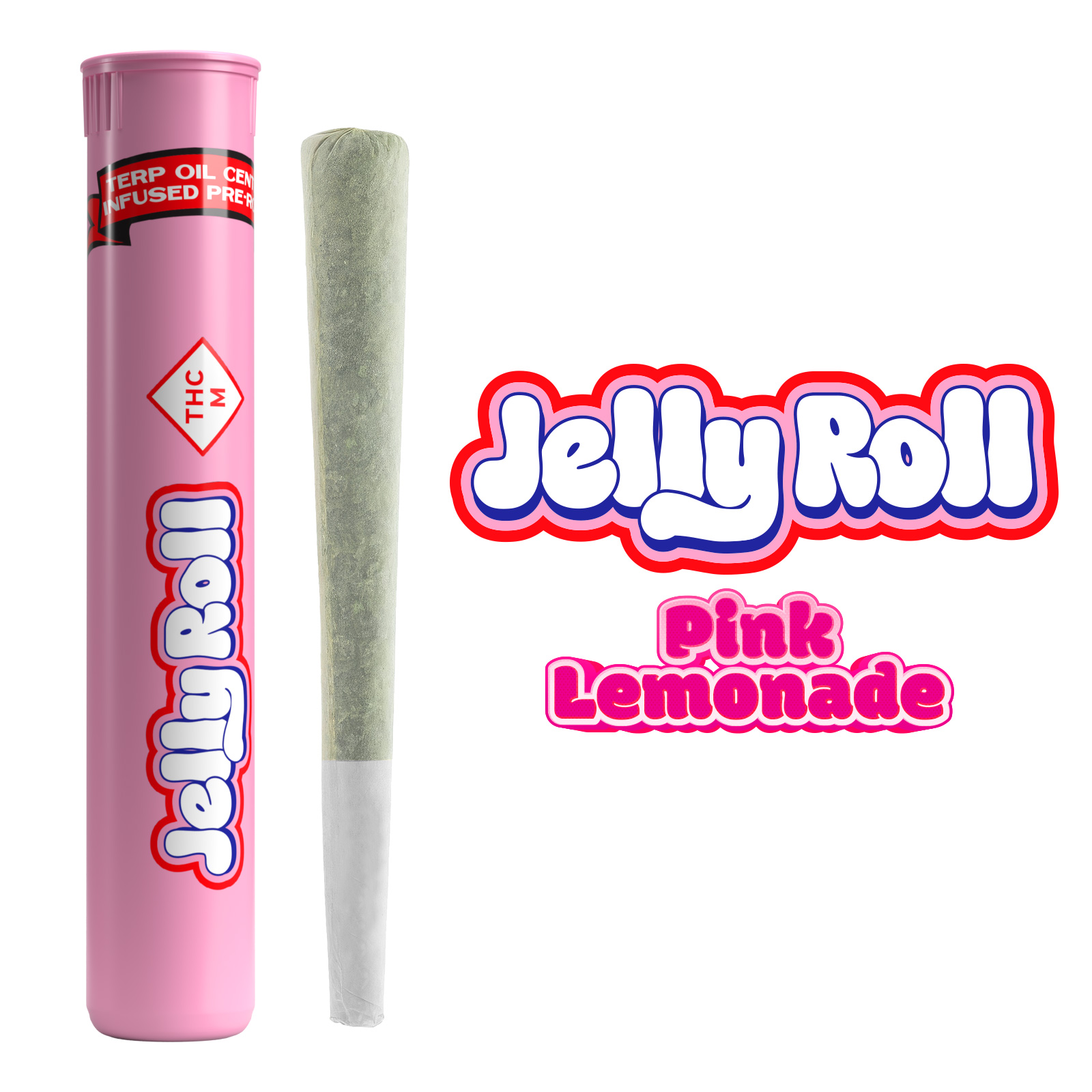 Photograph of product: Jelly Roll - Infused Pre-Roll Pink Lemonade - 1.1g