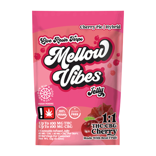 Photograph of product: Mellow Vibes - 1:1 Cherry Jelly Single - 100mg