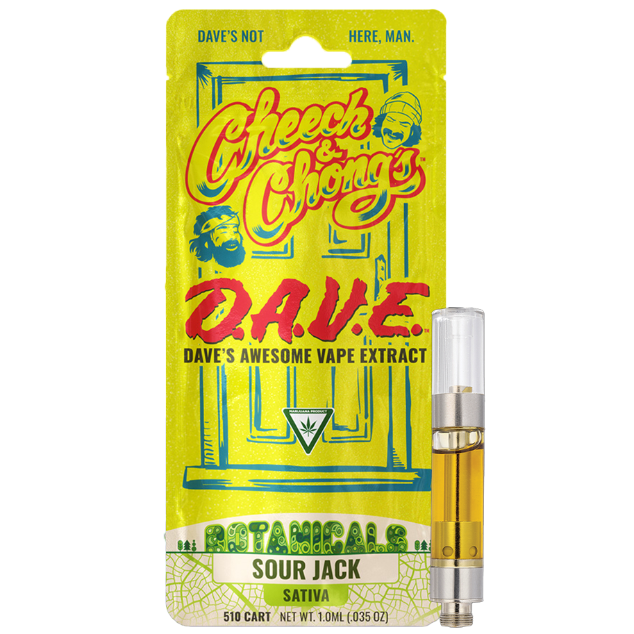 Photograph of product: Cheech & Chong's D.A.V.E. Sour Jack Vape Cartridge Rec