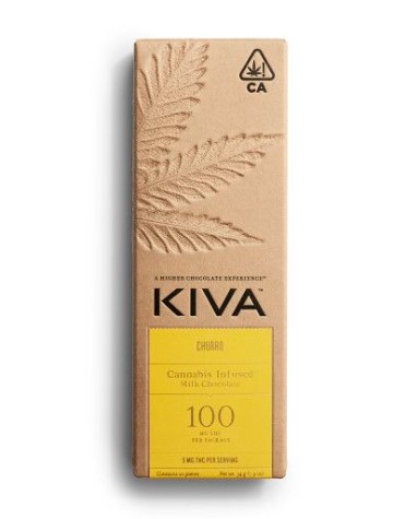 Photograph of product: Kiva | Churro Chocolate Bar | 100mg