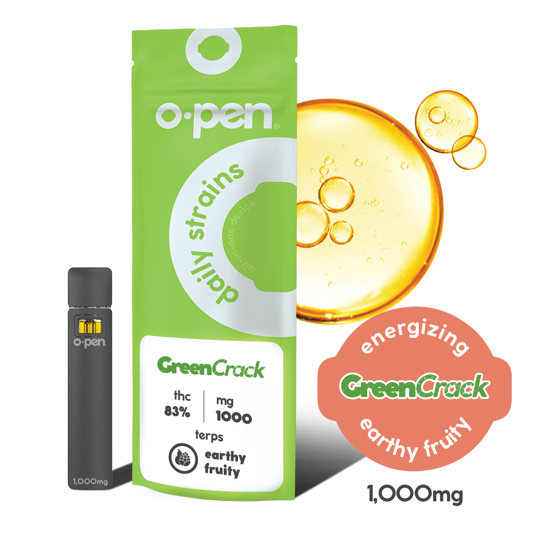 Photograph of product: O.pen 1000mg Disposable (S)-Green Crack