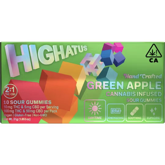 Photograph of product: HIGHATUS - GREEN APPLE SOUR GUMMY 2:1