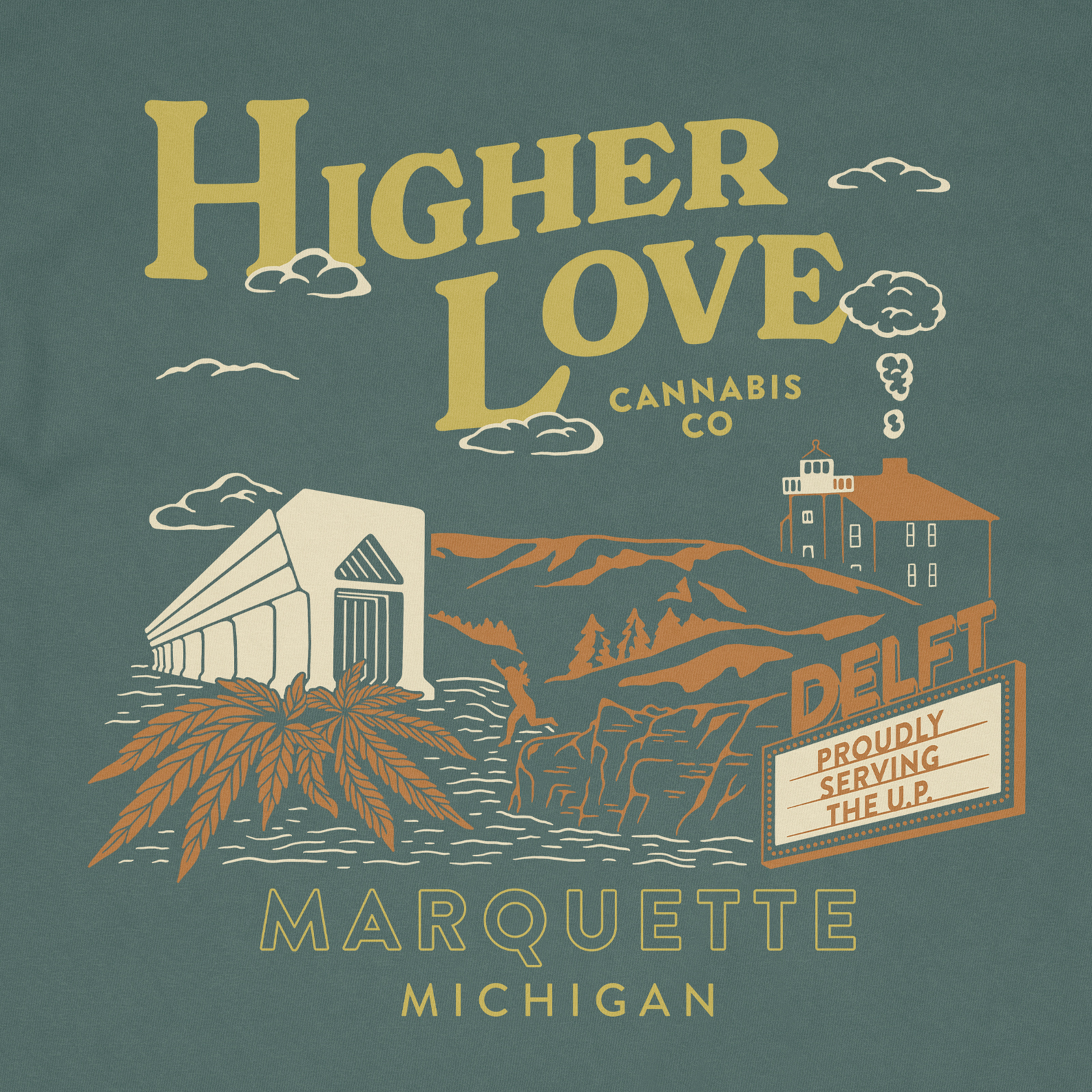 Photograph of product: Marquette Long Sleeve - Blue Spruce (L)