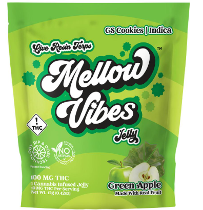 Photograph of product: Green Apple GSC 100MG Jelly (Mellow Vibes)