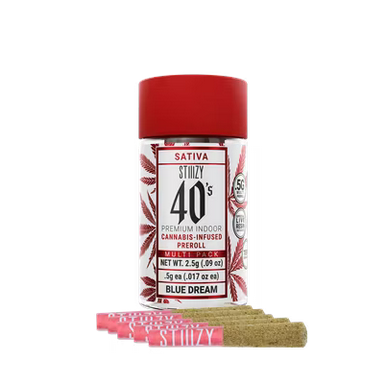 Photograph of product: 40S | BLUE DREAM INFUSED 5PK PREROLLS | 2.5G | Oui'd
