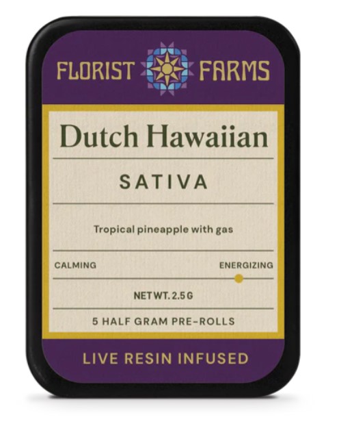 Photograph of product: Florist Farms | Dutch Hawaiian | Oui'd Live Resin 5pk