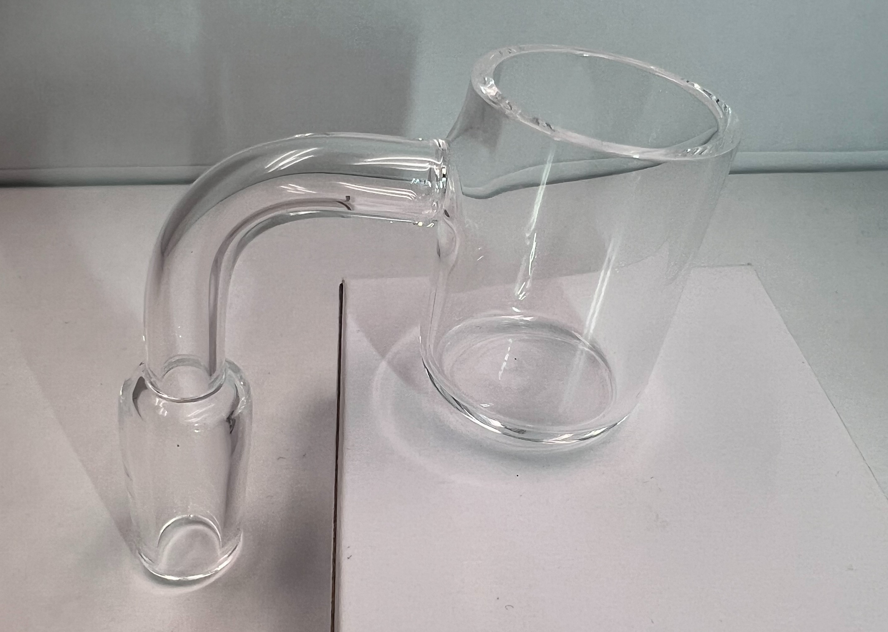 Photograph of product: 14mm Large Male 90 Degree Quartz Banger (Glass by Rain City)