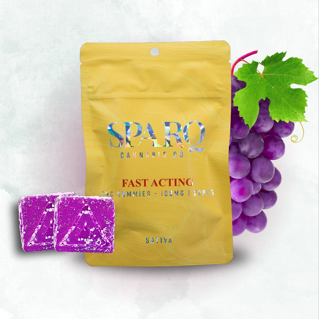 Photograph of product: Grape Gummies 20-pack - 100mg