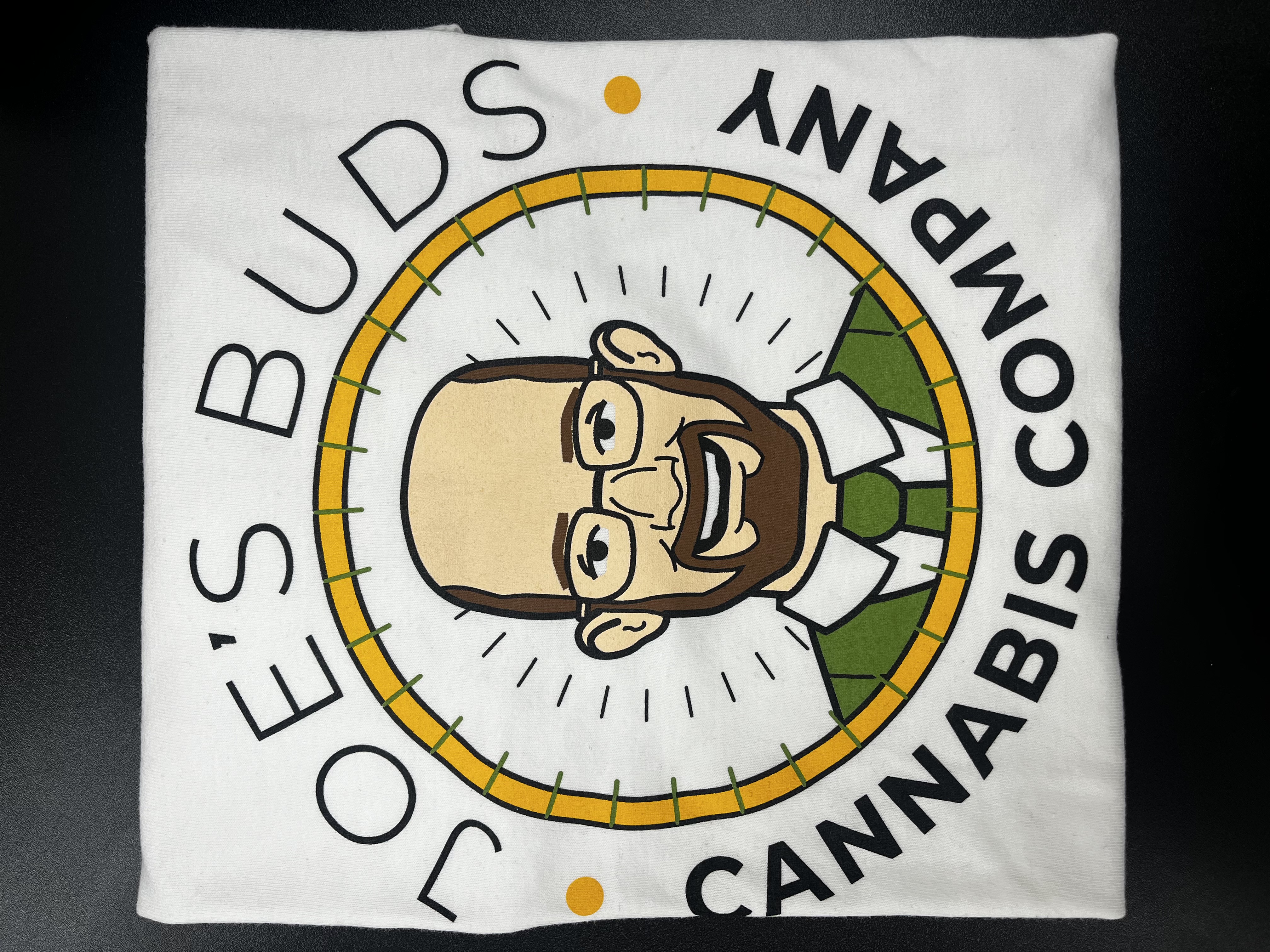 Photograph of Product: JOE'S BUDS T-SHIRT FACE LOGO WHITE