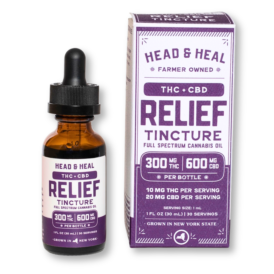 Photograph of product: Head & Heal - 1:2 TH-oui:CBD Relief Tincture Drops - 300mg