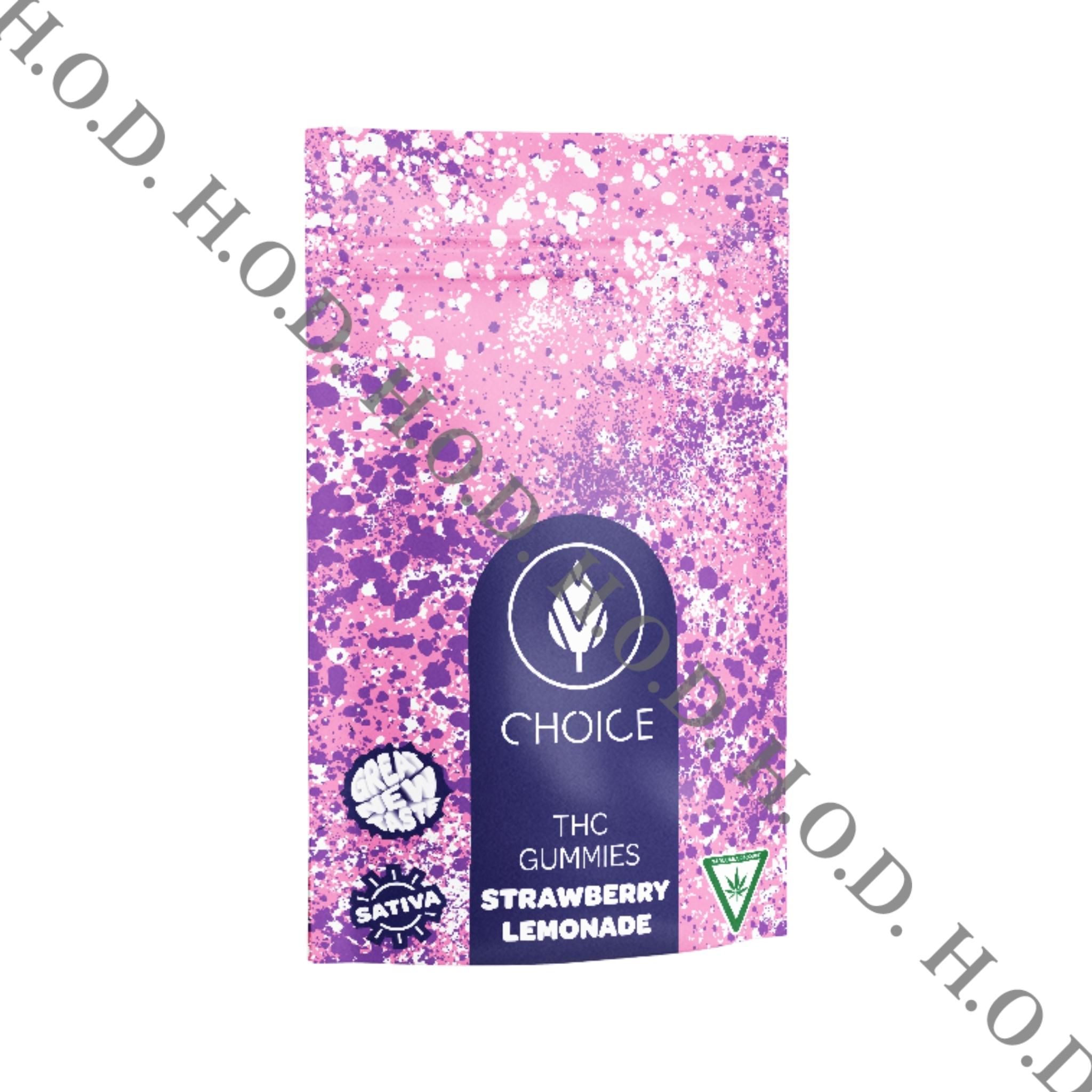 Photograph of product: Choice Strawberry Lemonade Gummies 200mg