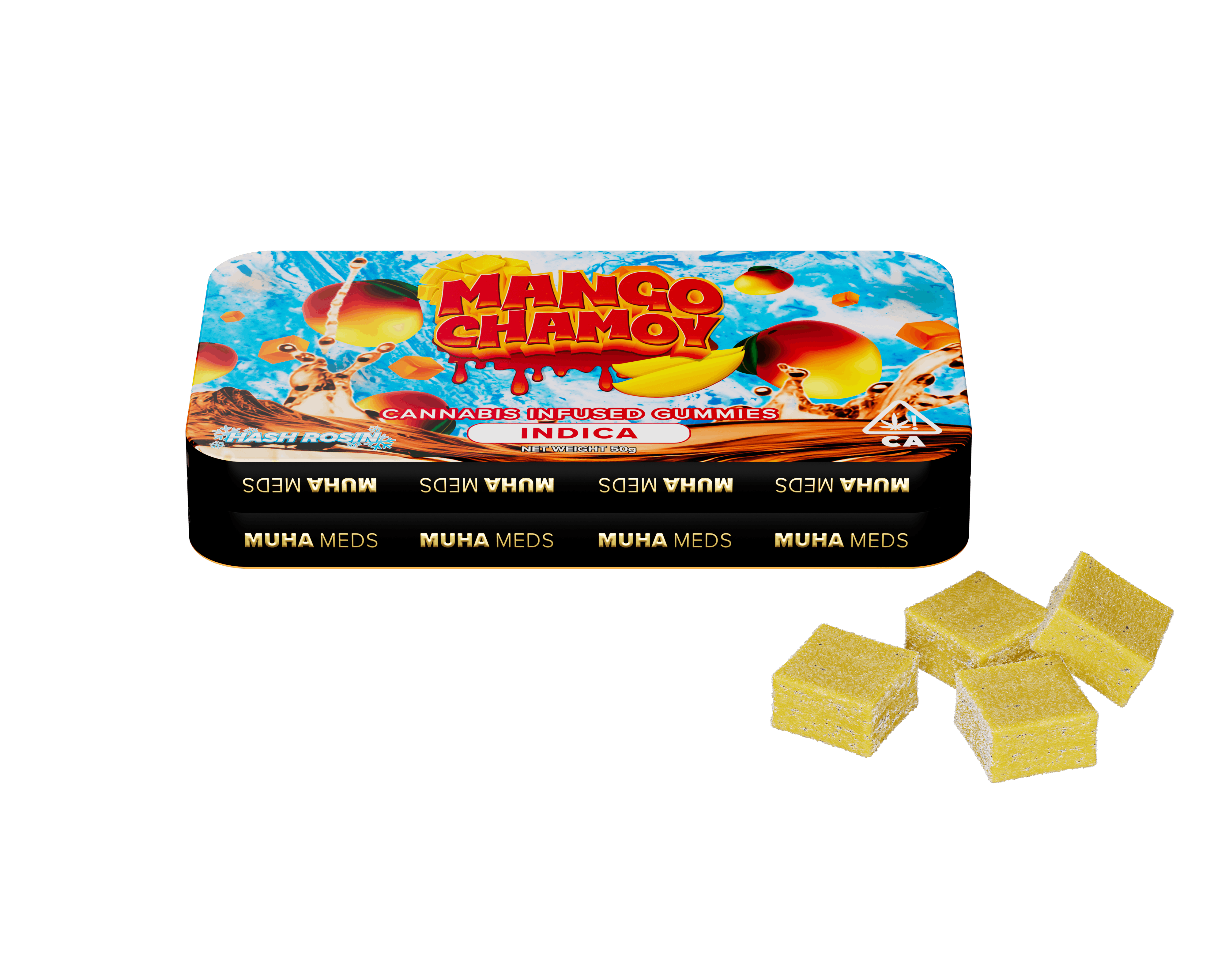 Photograph of product: Mango Chamoy - Mambas au chocolat Rosin Gummies - 200mg